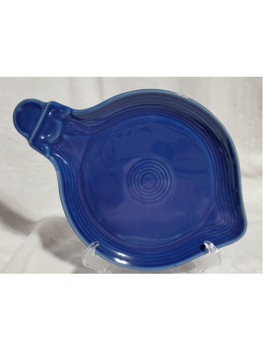 FIESTA christmas Ornament Bulb lapis blue HOLIDAY appetizer snack PLATE new
